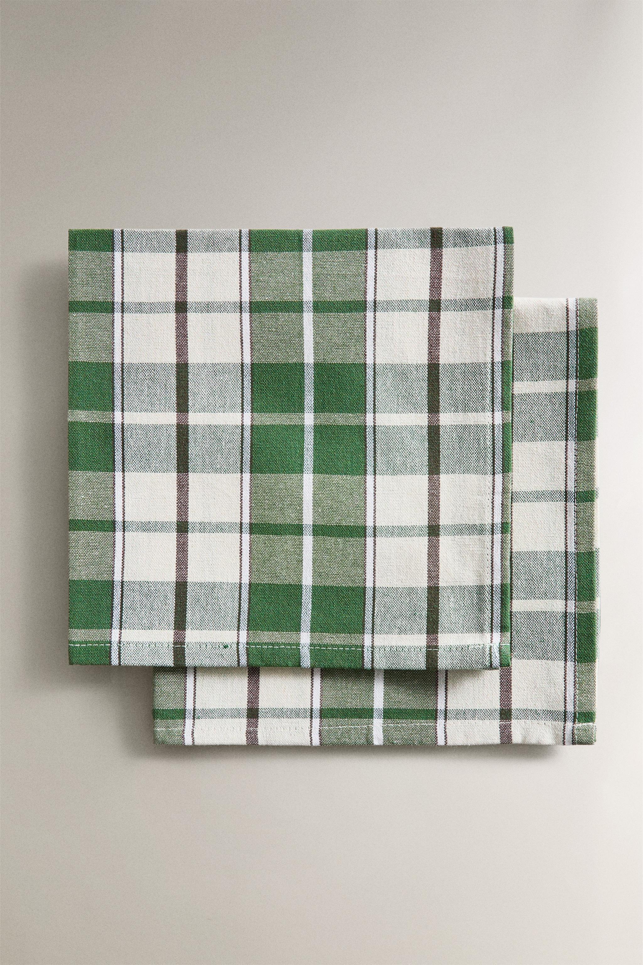 LOT DE SERVIETTES DE TABLE EN FIL TEINTÉ (LOT DE 2)